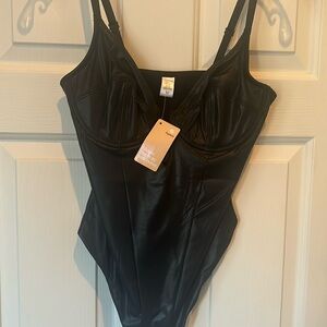 Polilush faux leather bodysuit